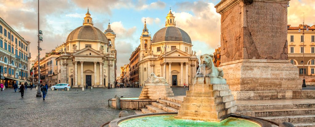 Qué ver en Roma: 15 imprescindibles y 2 tours 4 Piazza del Popolo en Roma con sus iglesias gemelas
