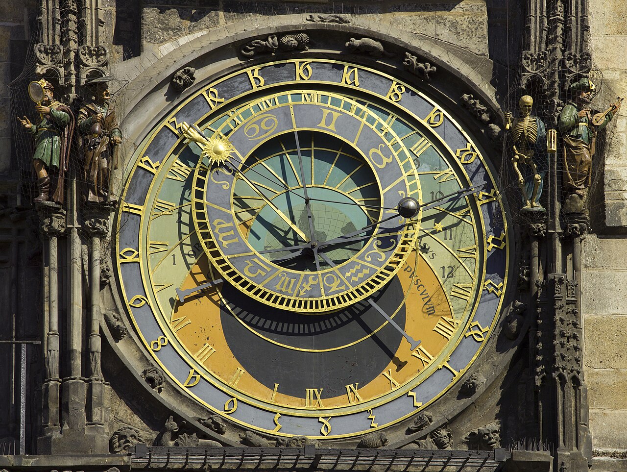 El Reloj Astronómico de la Plaza de la Ciudad Vieja de Praga.
